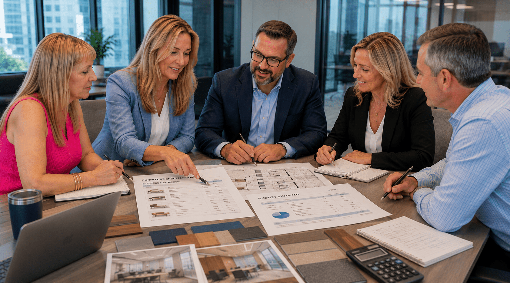 Corporate office furniture specifications and budget review