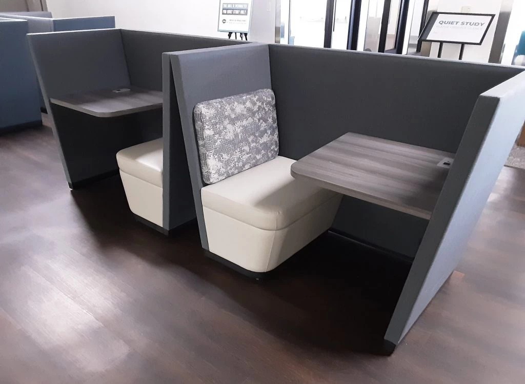 Quiet focus space in a corporate workplace