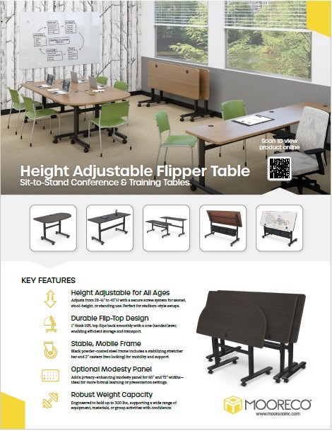 MooreCo Height-Adjustable Flipper Table cover