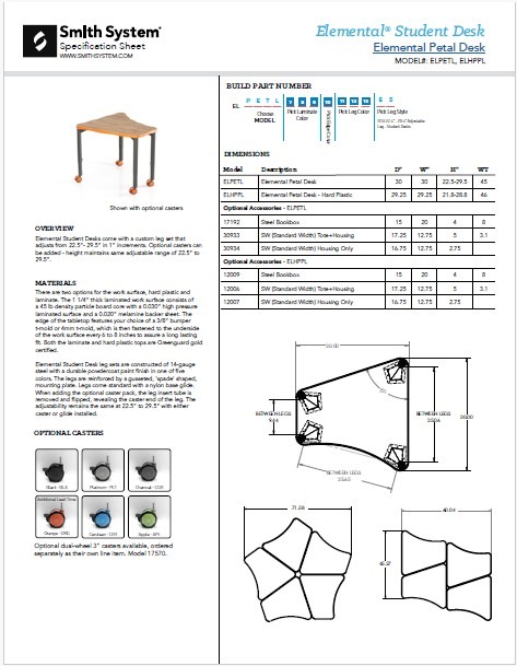 Smith System Elemental Petal Desk cover
